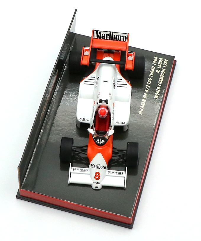 【海外並行品】ミニチャンプス 1/43スケール マクラーレン MP4/2 ニキ・ラウダ 1984年ワールドチャンピオン マルボロデカールカスタム拡大画像