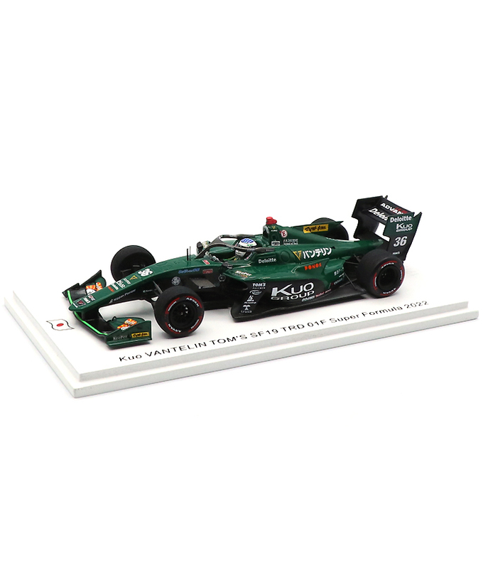 スパーク 1/43スケール Kuo バンテリン トムス SF19 トヨタ TRD 01F ジュリアーノ・アレジ スーパーフォーミュラ 2022年拡大画像