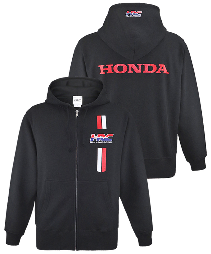HRC Honda RACING オフィシャル フルジップ フーディー ブラック拡大画像