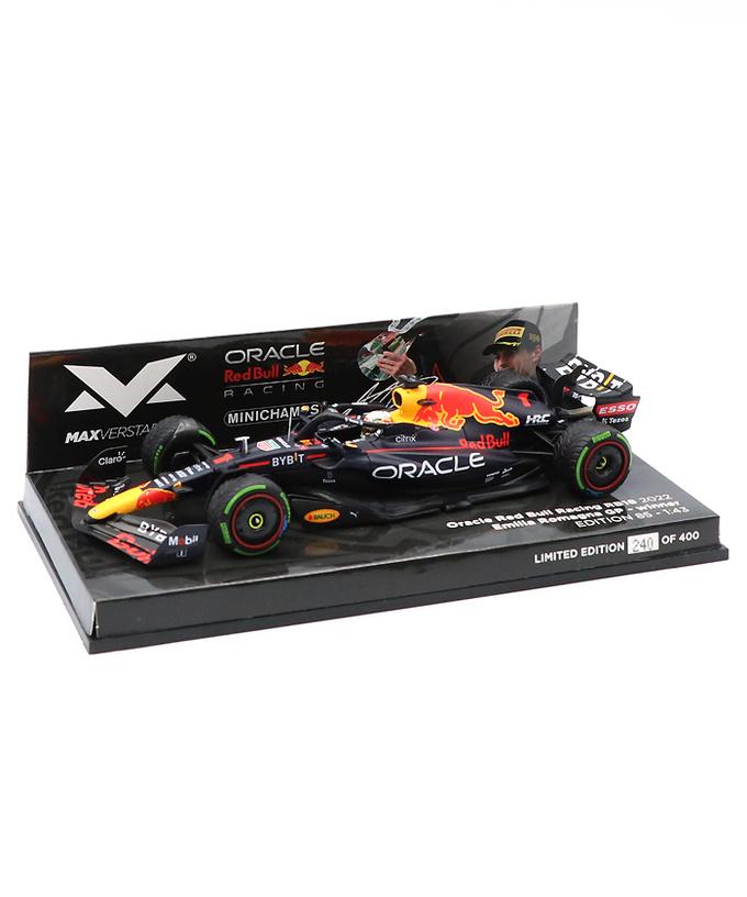 【50％オフセール】フェルスタッペン別注 ミニチャンプス 1/43スケール オラクル レッドブル レーシング RB18 マックス・フェルスタッペン 2022年 エミリアロマーニャGP 優勝 /ARB/msa拡大画像