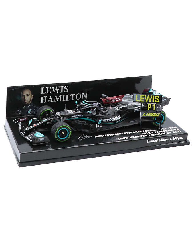 ミニチャンプス 1/43スケール メルセデス AMG ペトロナス F1 W12 E パフォーマンス ルイス・ハミルトン 2021年 ロシアGP 優勝 通算100勝目拡大画像