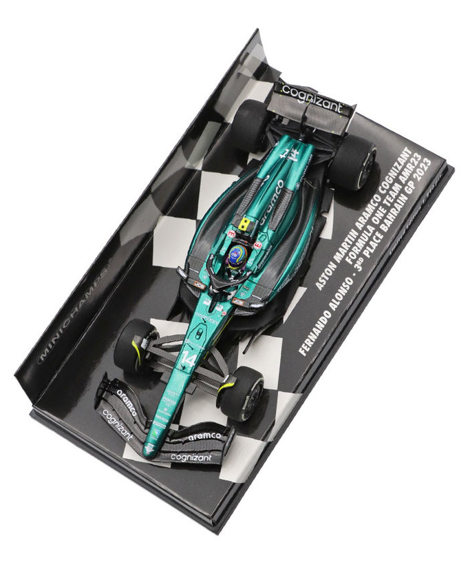 ミニチャンプス 1/43スケール アストンマーチン アラムコ コグ二ザント F1 チーム AMR23 フェルナンド・アロンソ 2023年 バーレーンGP 3位入賞 /23f1m/msa拡大画像