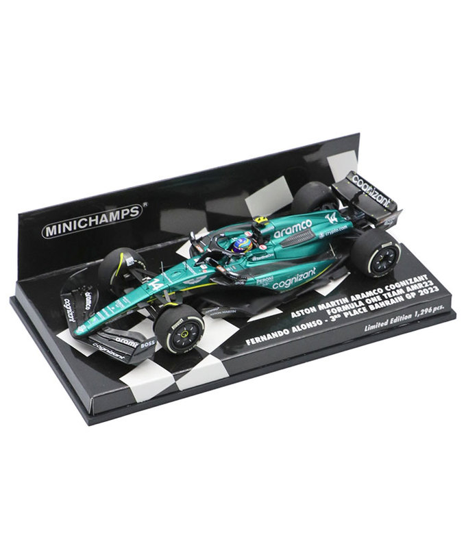 ミニチャンプス 1/43スケール アストンマーチン アラムコ コグ二ザント F1 チーム AMR23 フェルナンド・アロンソ 2023年 バーレーンGP 3位入賞 /23f1m/msl拡大画像