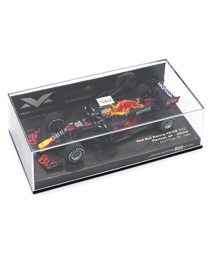 【60%オフセール】フェルスタッペン別注 ミニチャンプス 1/43スケール レッドブル レーシング ホンダ RB16B マックス・フェルスタッペン 2021年 メキシコGP 優勝 /ARB/msl拡大画像