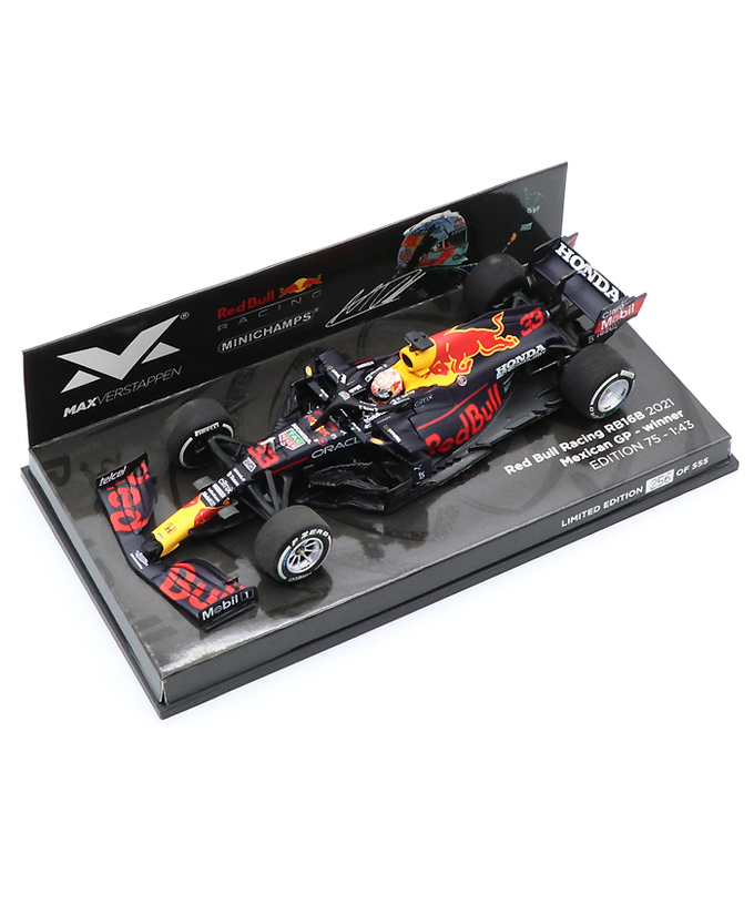 フェルスタッペン別注 ミニチャンプス 1/43スケール レッドブル レーシング ホンダ RB16B マックス・フェルスタッペン 2021年 メキシコGP 優勝 /ARB/msa拡大画像