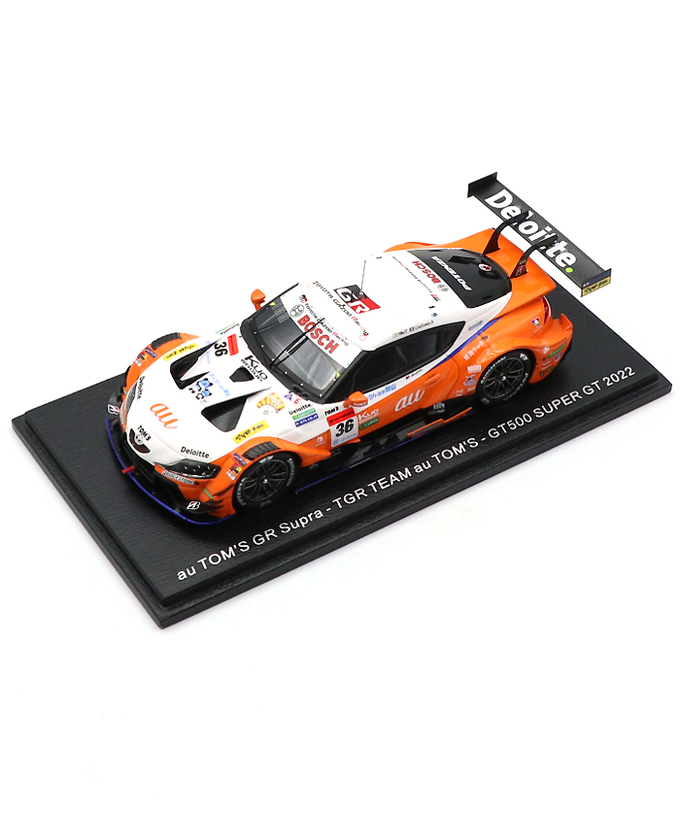 スパーク 1/43スケール au トムス GR スープラ TGR TEAM au TOMS NO.36 坪井翔 / ジュリアーノ・アレジ GT500 スーパーGT 2022年 /msl拡大画像