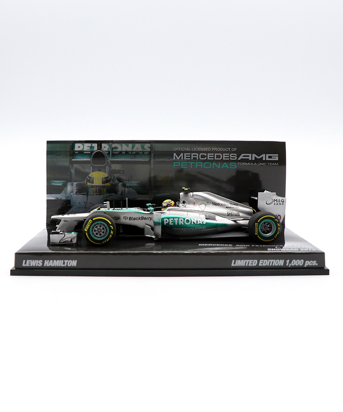 【海外並行品】MBA別注 ミニチャンプス 1/43スケール メルセデスAMGペトロナス F1チーム　ルイス・ハミルトン 2013年ショーカー拡大画像