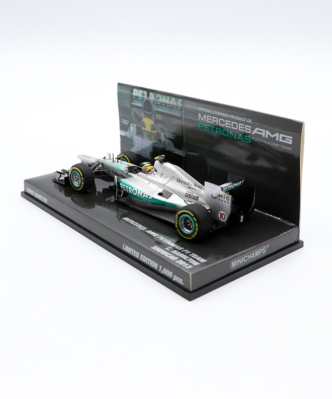 【海外並行品】MBA別注 ミニチャンプス 1/43スケール メルセデスAMGペトロナス F1チーム　ルイス・ハミルトン 2013年ショーカー拡大画像