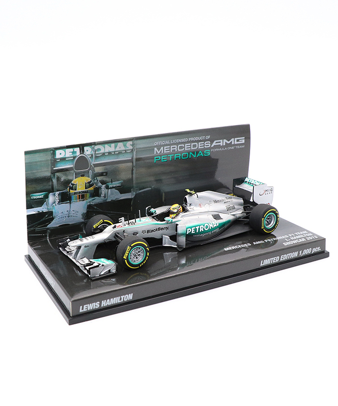 【海外並行品】MBA別注 ミニチャンプス 1/43スケール メルセデスAMGペトロナス F1チーム　ルイス・ハミルトン 2013年ショーカー拡大画像