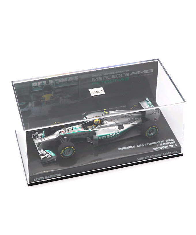 【海外並行品】MBA別注 ミニチャンプス 1/43スケール メルセデスAMGペトロナス F1チーム　ルイス・ハミルトン 2013年ショーカー拡大画像