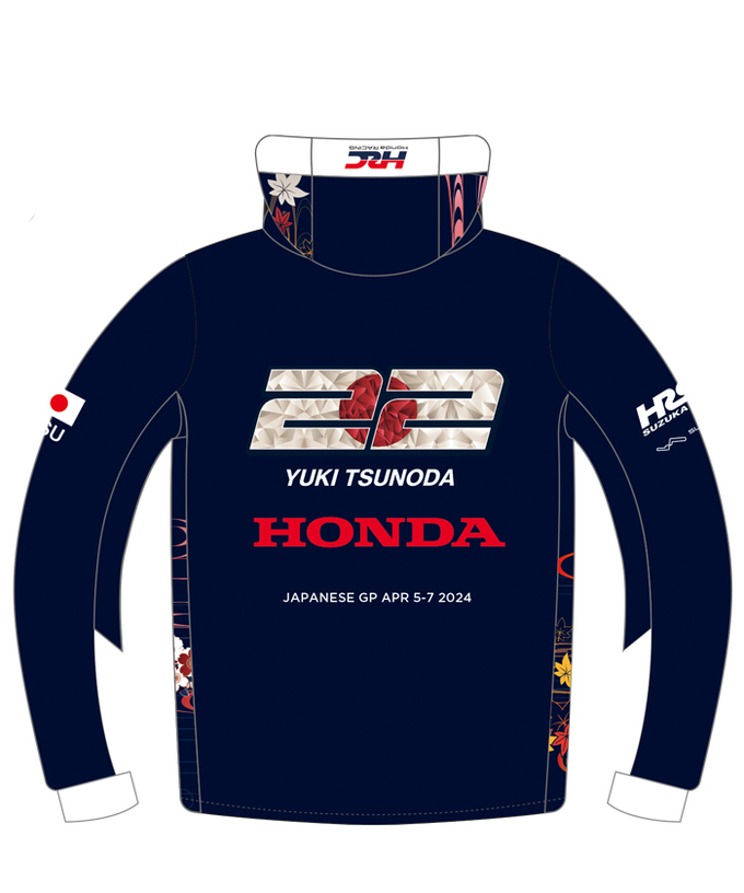角田裕毅 x HRC Honda RACING コラボ フーディー 和柄 2024拡大画像