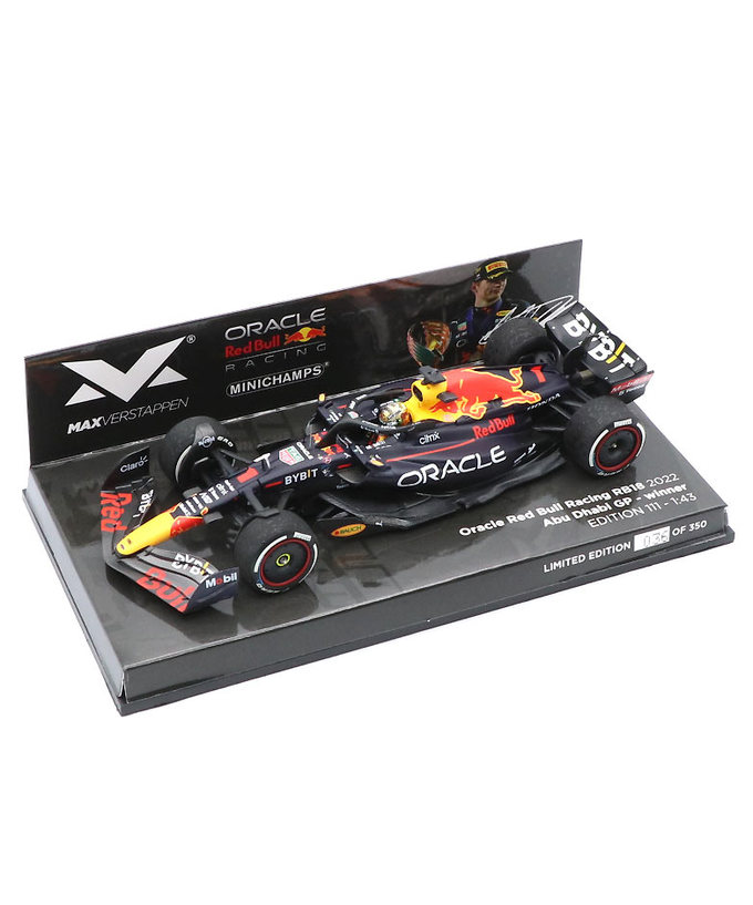 フェルスタッペン別注 ミニチャンプス 1/43スケール オラクル レッドブル レーシング ホンダ RB18 マックス・フェルスタッペン 2022年 アブダビGP 優勝 /ARB拡大画像