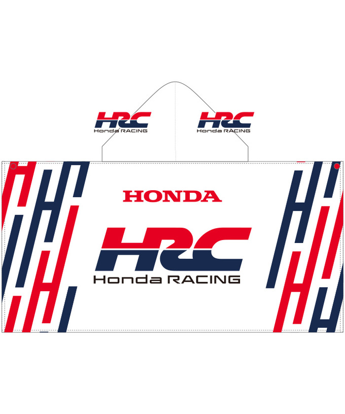 HRC Honda RACING フード付き プリント ビッグタオル Ksumi ホワイト拡大画像
