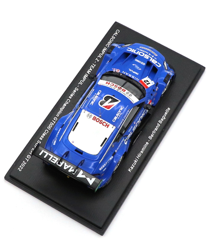 スパーク 1/43スケール カルソニック インパル Z TEAM IMPUL NO.12 平峰一貴 / ベルトラン・バゲット 2022年 スーパーGT シリーズ チャンピオン拡大画像