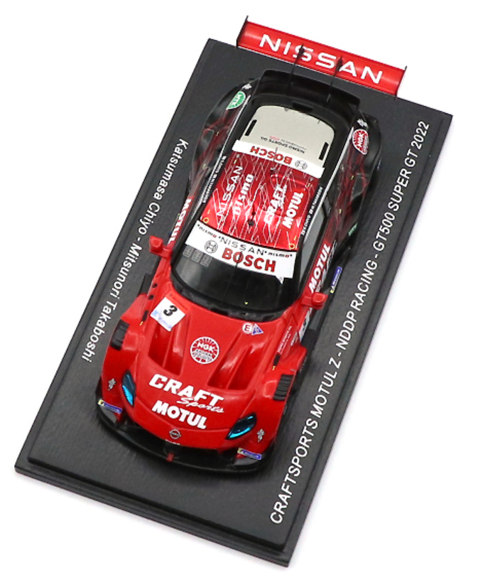 スパーク 1/43スケール クラフトスポーツ モチュール Z NDDP RACING NO.3 千代勝正 / 高星明誠 GT 500 スーパーGT 2022年拡大画像