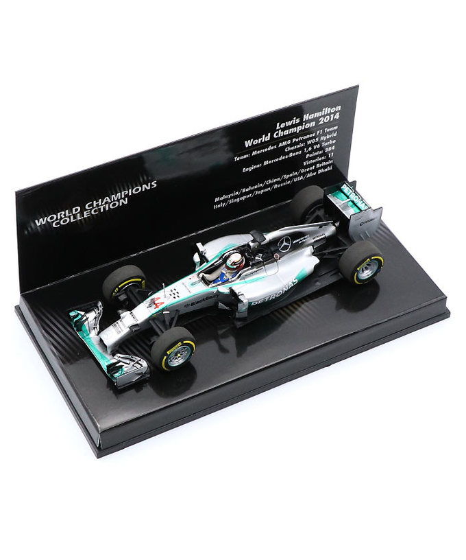ミニチャンプス 1/43スケール メルセデス AMG ペトロナス F1 チーム W05 ハイブリッド ルイス・ハミルトン 2014年 ワールドチャンピオン拡大画像