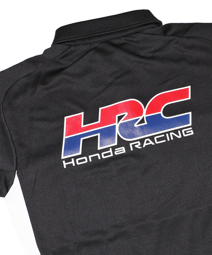 HRC Honda RACING ラグラン ポロシャツ Redline ブラック拡大画像