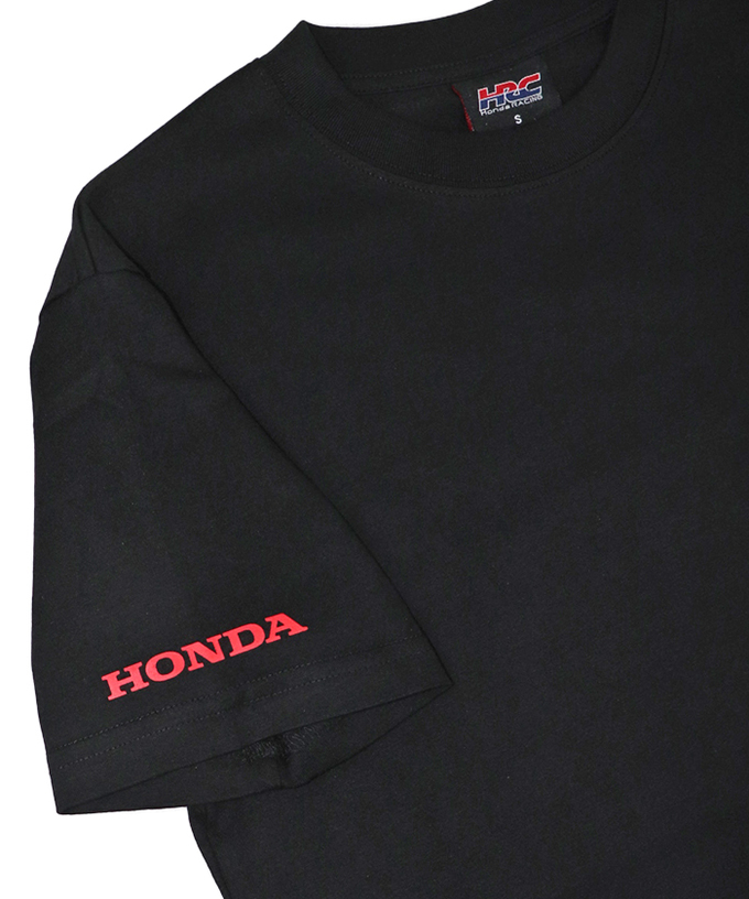 HRC Honda RACING Tシャツ Vertical ブラック拡大画像