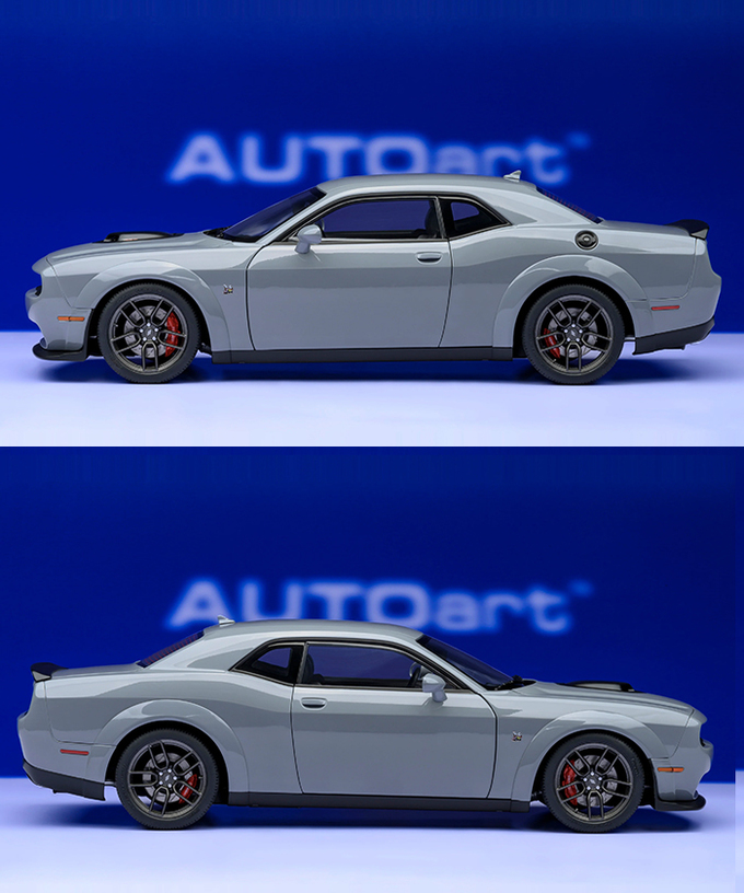 オートアート 1/18スケール ダッジ チャレンジャー R/T スキャットパック ワイドボディ 2022 （SMOKE SHOW / グレー）/msl拡大画像