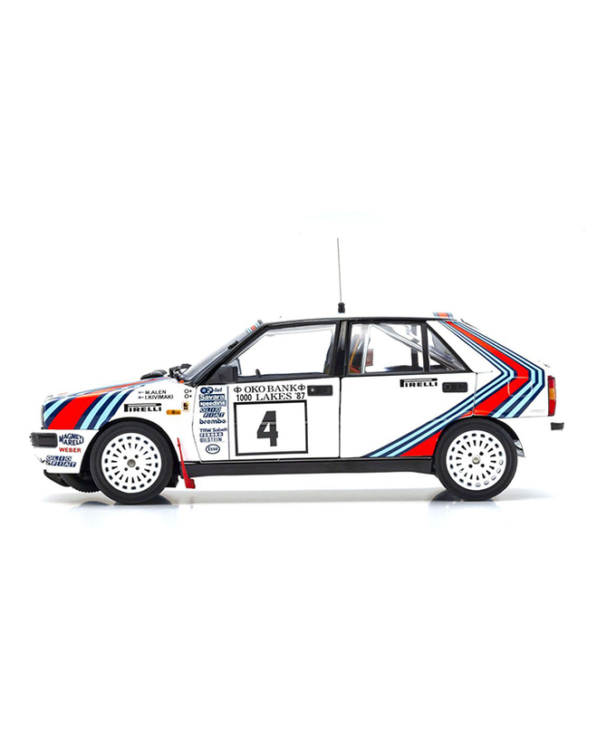【30%オフセール】京商 1/18スケール ランチア デルタ HF 4WD No.4 チームランチア マルティニ 1987年 1000湖 /msl拡大画像