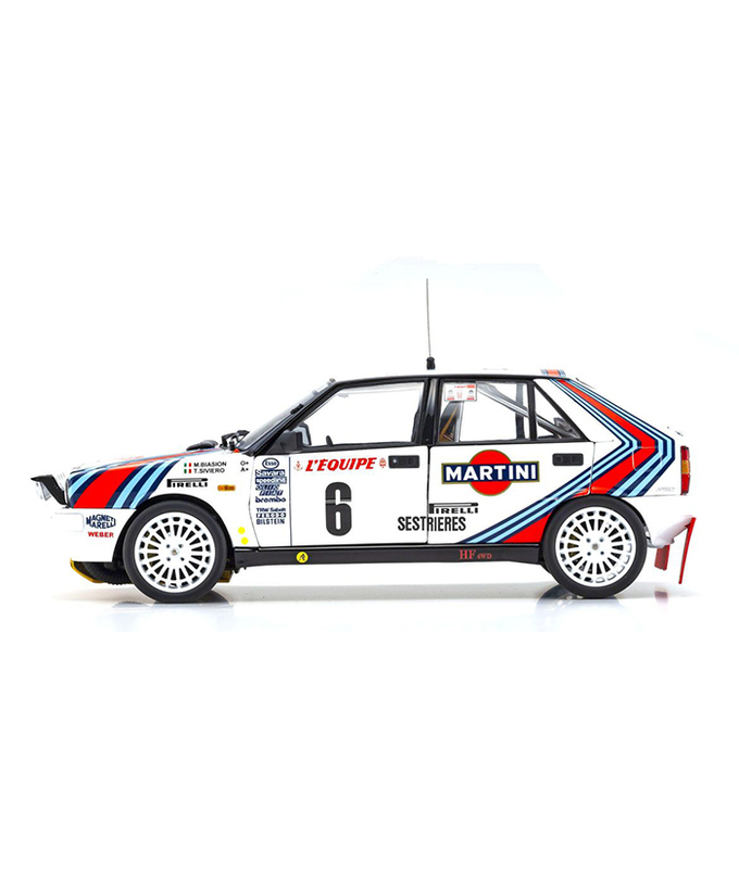 【30%オフセール】京商 1/18スケール ランチア デルタ HF 4WD No.6 チームランチア マルティニ 1987年 モンテカルロ ラリー /msl拡大画像