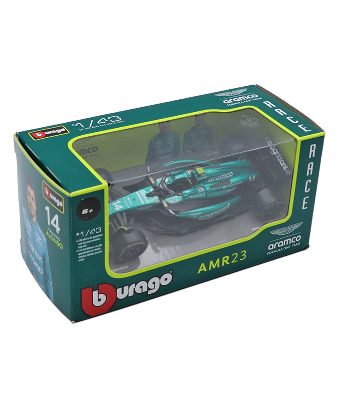 ブラゴ 1/43スケール アストンマーチン アラムコ コグ二ザント F1 チーム AMR23 フェルナンド・アロンソ 2023年/23f1m拡大画像