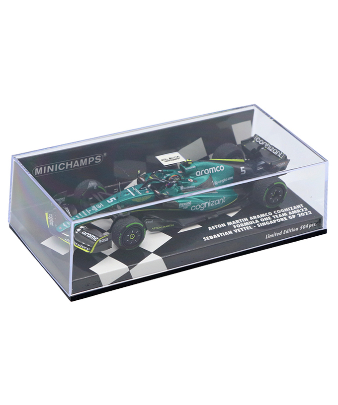 ミニチャンプス 1/43スケール アストンマーティン アラムコ コグニザント F1チーム AMR22 セバスチャン･ベッテル 2022年 シンガポールGP /msl拡大画像