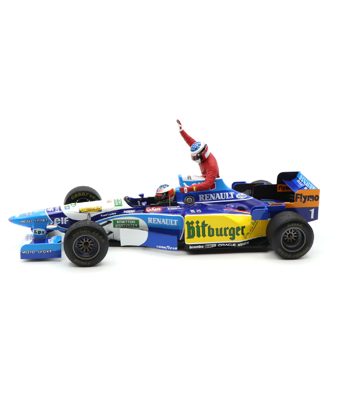ミニチャンプス 1/18スケール ベネトン ルノー B195 ミハエル・シューマッハ 1995年 カナダGP ライドオン ジャン・アレジ フィギュア付 /msl拡大画像