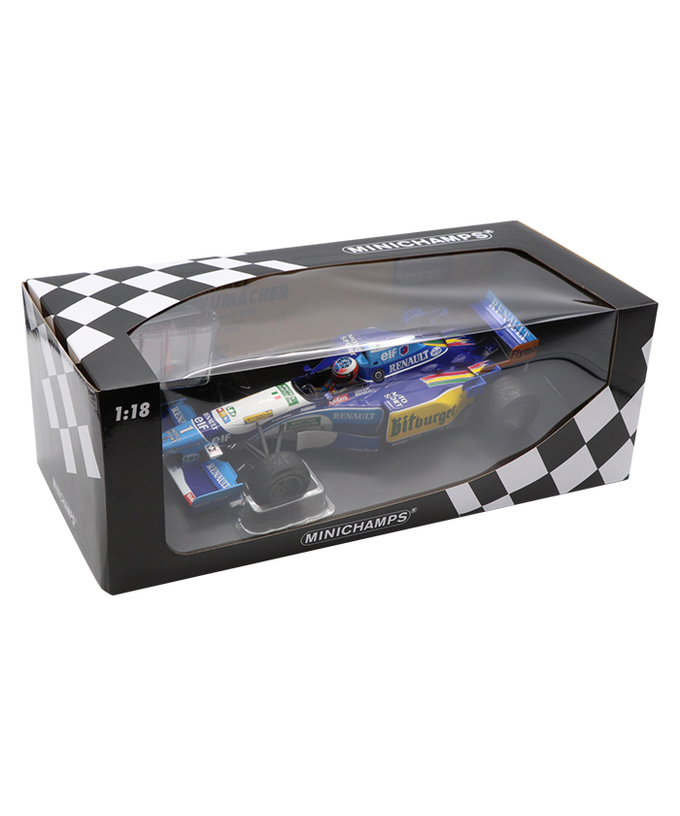 ミニチャンプス 1/18スケール ベネトン ルノー B195 ミハエル・シューマッハ 1995年 カナダGP ライドオン ジャン・アレジ フィギュア付 /msl拡大画像