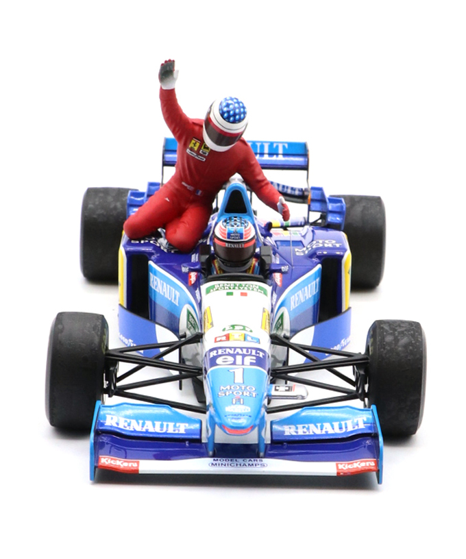 ミニチャンプス 1/18スケール ベネトン ルノー B195 ミハエル・シューマッハ 1995年 カナダGP ライドオン ジャン・アレジ フィギュア付 /msl拡大画像