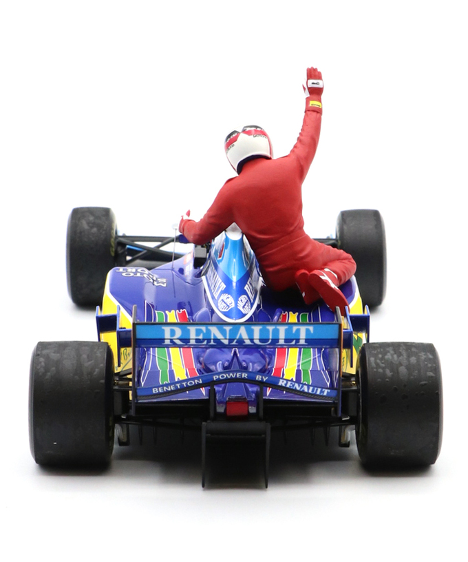 ミニチャンプス 1/18スケール ベネトン ルノー B195 ミハエル・シューマッハ 1995年 カナダGP ライドオン ジャン・アレジ フィギュア付 /msl拡大画像