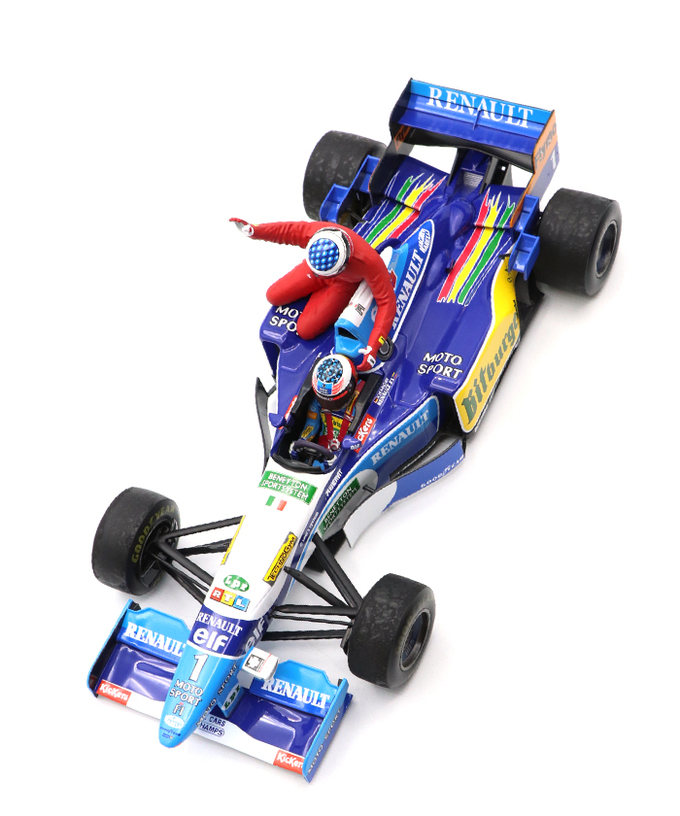 ミニチャンプス 1/18スケール ベネトン ルノー B195 ミハエル・シューマッハ 1995年 カナダGP ライドオン ジャン・アレジ フィギュア付 /msl拡大画像
