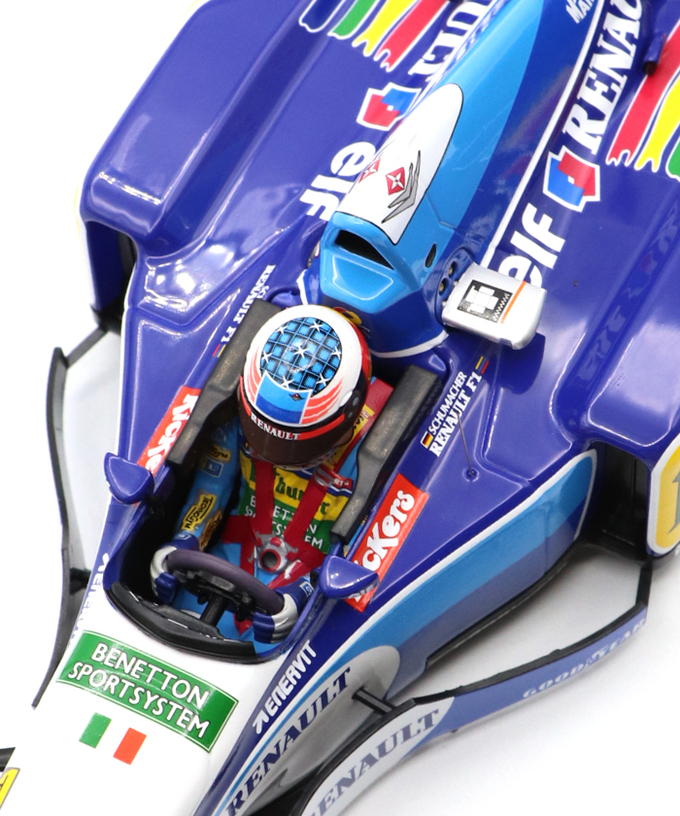 ミニチャンプス 1/18スケール ベネトン ルノー B195 ミハエル･シューマッハ 1995年 日本GP ウィナー レインタイヤ仕様 /msl拡大画像