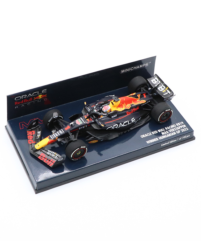 ミニチャンプス 1/43スケール オラクル レッドブル レーシング ホンダ RB19 マックス・フェルスタッペン 2023年 ハンガリーGP 優勝 /ARB/23f1m/msl拡大画像