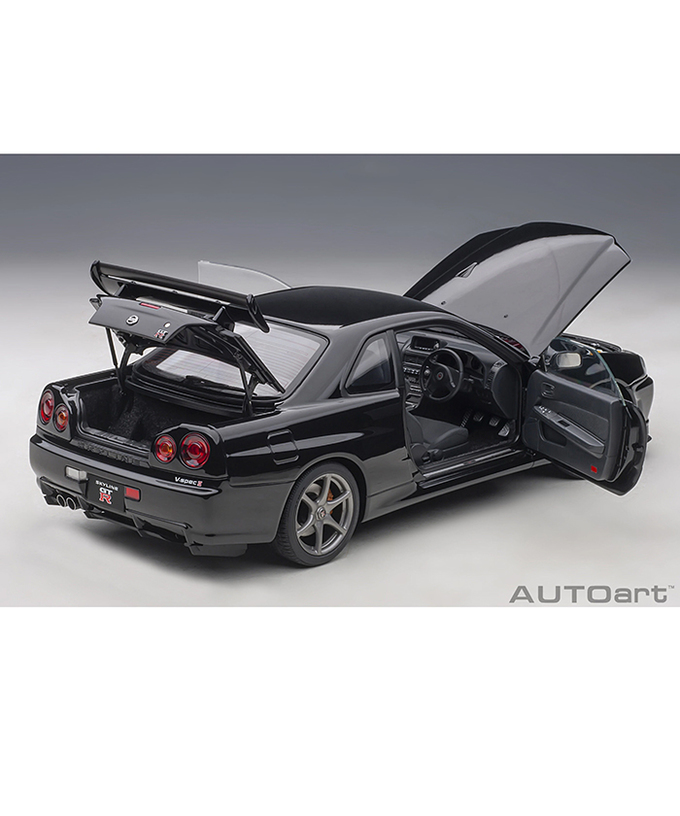 オートアート 1/18スケール 日産 スカイライン GT-R （R34） Vスペック II （ブラックパール）/msl拡大画像