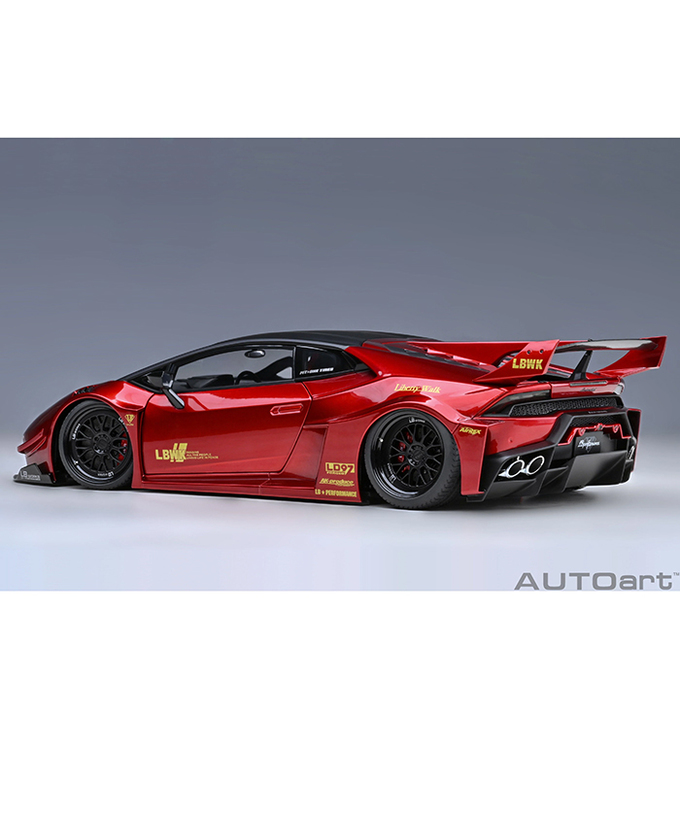 オートアート 1/18スケール リバティーウォーク LB‐シルエット ワークス ランボルギーニ ウラカン GT （ハイパー・レッド）/msl拡大画像