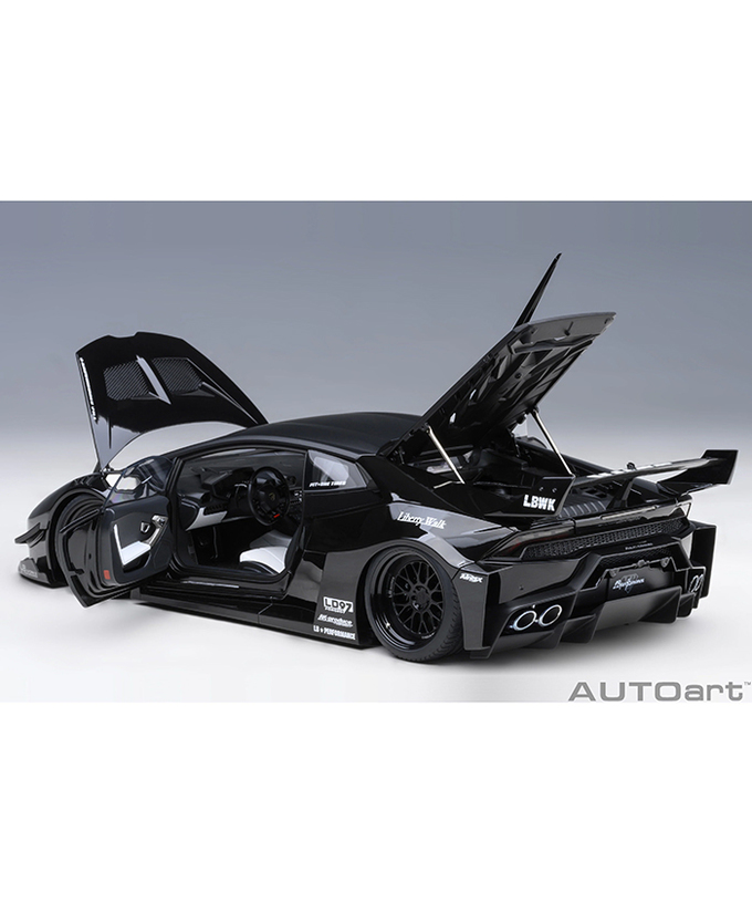 オートアート 1/18スケール リバティーウォーク LB‐シルエット ワークス ランボルギーニ ウラカン GT （ブラック）/msl拡大画像