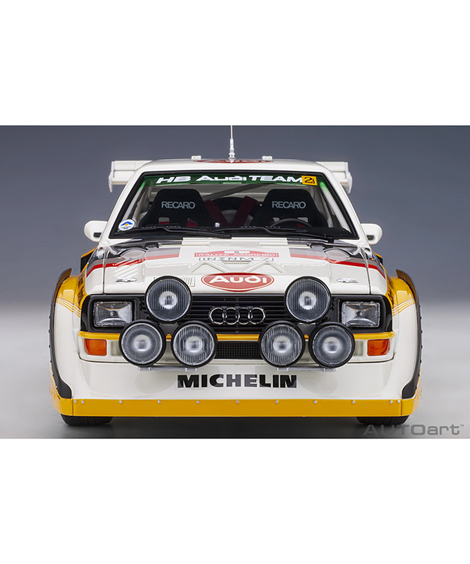 オートアート 1/18スケール アウディ スポーツクワトロ S1 WRC 1985 #5 （ロール／ガイストドルファー） サンレモ・ラリー優勝 /msl拡大画像