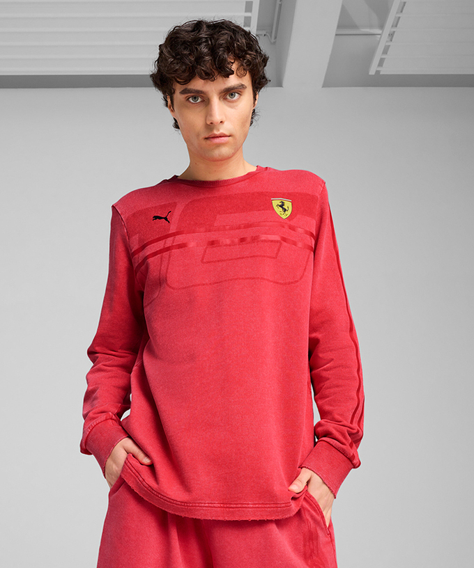 【30%オフセール】PUMA フェラーリ レース デザート サン ラスベガス シャルル・ルクレール クルースウェット レッド / LS-W拡大画像