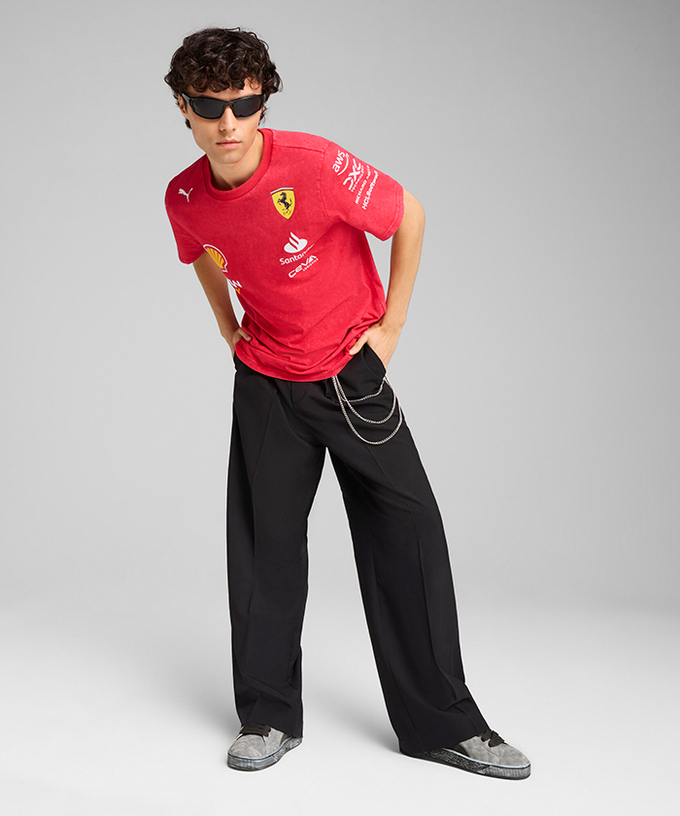 【50%オフセール】PUMA スクーデリア フェラーリ SF チーム デザート サン ラスベガス Tシャツ 2024 /TM-W拡大画像