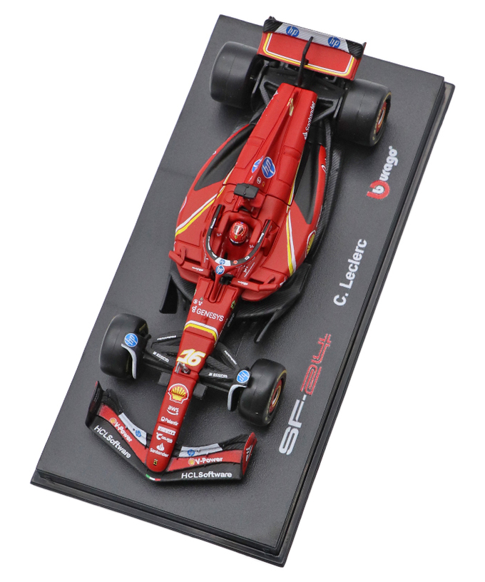 ブラゴ 1/43スケール フェラーリ SF24 シャルル・ルクレール 2024年（ドライバー付属）/24f1m拡大画像