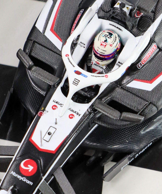 ミニチャンプス 1/43スケール マネーグラム ハース F1 チーム VF-24 ケビン・マグヌッセン 2024年 /24f1m拡大画像