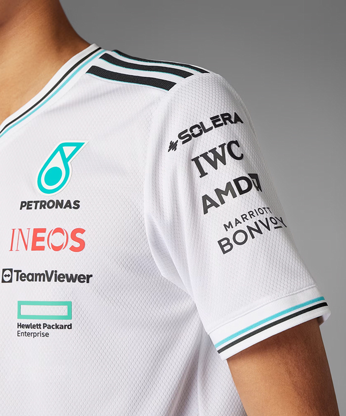 【オーセンティック】メルセデス AMG ペトロナス F1 チーム ドライバー Tシャツ ホワイト 2025 /アディダス/TM-W拡大画像