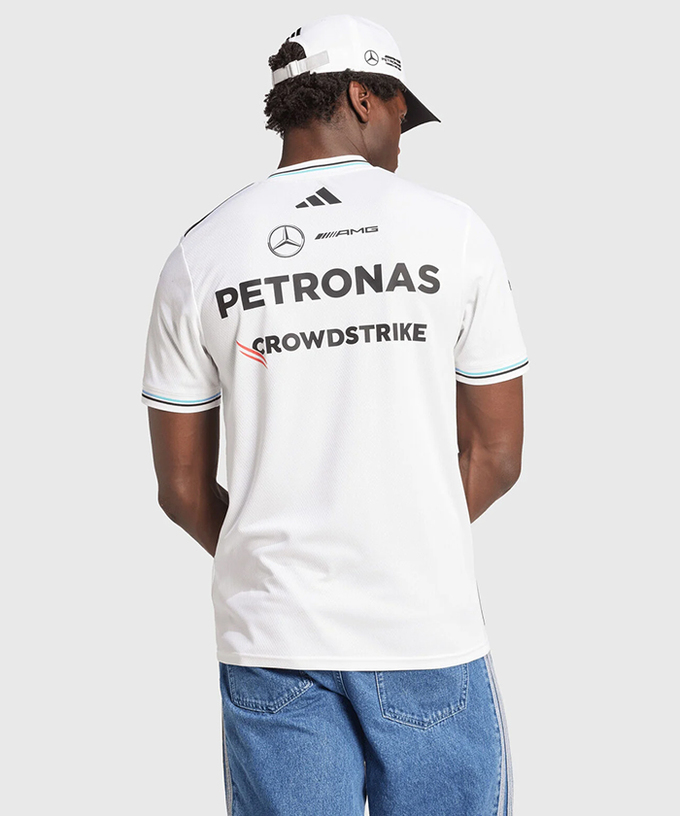 【オーセンティック】メルセデス AMG ペトロナス F1 チーム ドライバー Tシャツ ホワイト 2025 /アディダス/TM-W拡大画像