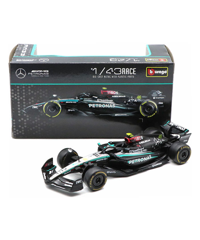 ブラゴ 1/43スケール メルセデス AMG ペトロナス F1 W15 E パフォーマンス ルイス・ハミルトン 2024年 /24f1m拡大画像
