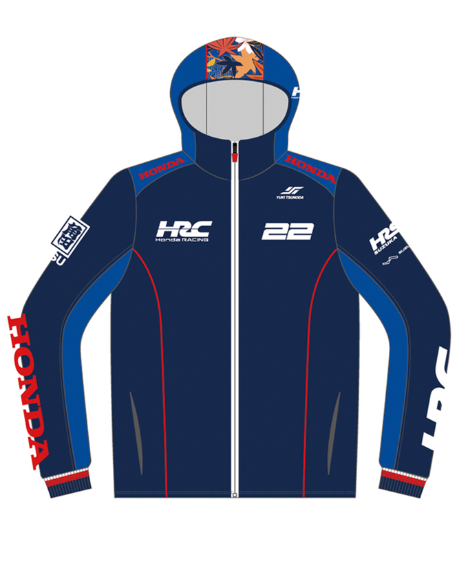 角田裕毅 x HRC Honda RACING コラボ ジップ フーディー ジャケット 2025拡大画像