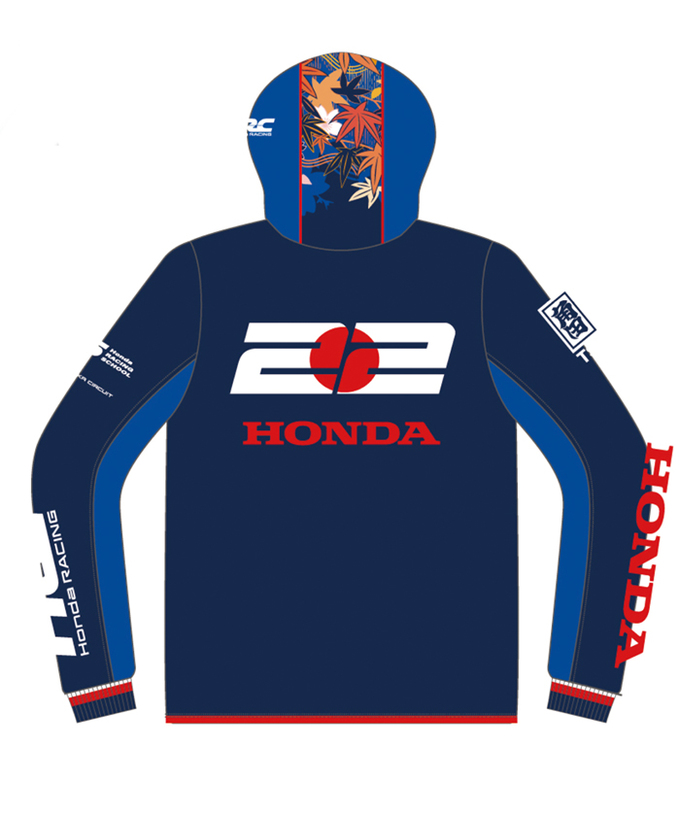 角田裕毅 x HRC Honda RACING コラボ ジップ フーディー ジャケット 2025拡大画像