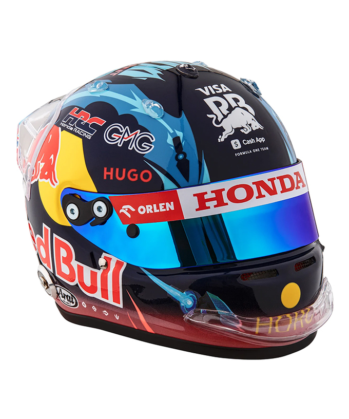 角田裕毅 オフィシャル 別注 1/2スケール 角田裕毅 2024年 ベルギーGP 『VALORANT』ヘルメット拡大画像