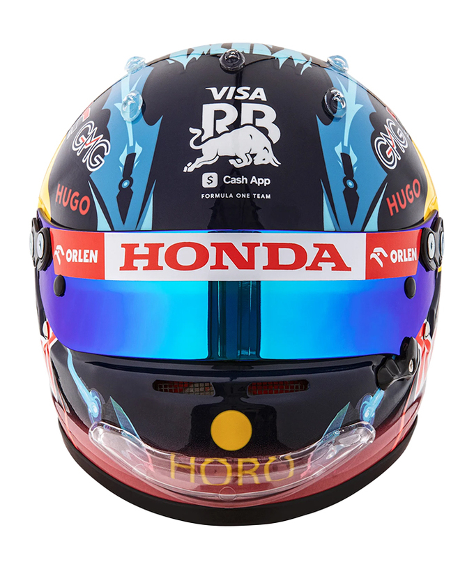 角田裕毅 オフィシャル 別注 1/2スケール 角田裕毅 2024年 ベルギーGP 『VALORANT』ヘルメット拡大画像