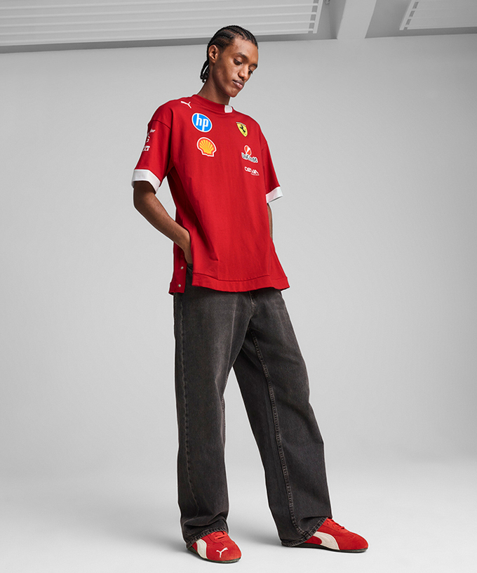 PUMA スクーデリア フェラーリ SF チーム ドライバー オーバーサイズ Tシャツ レッド 2025  /TM-W 拡大画像